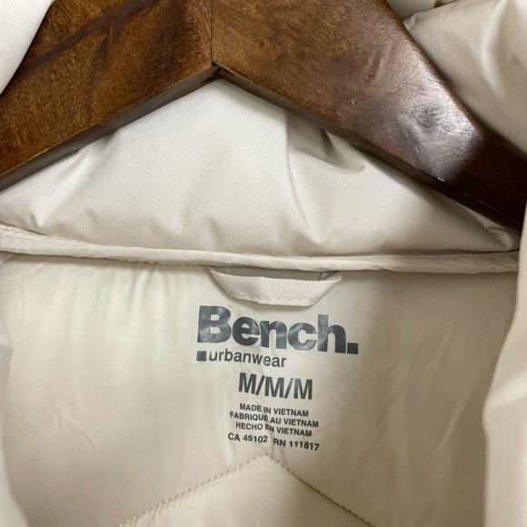 NEW Bench Women's M White Removable Hooded Puffer Coat Full Zip - Picture 9 of 15